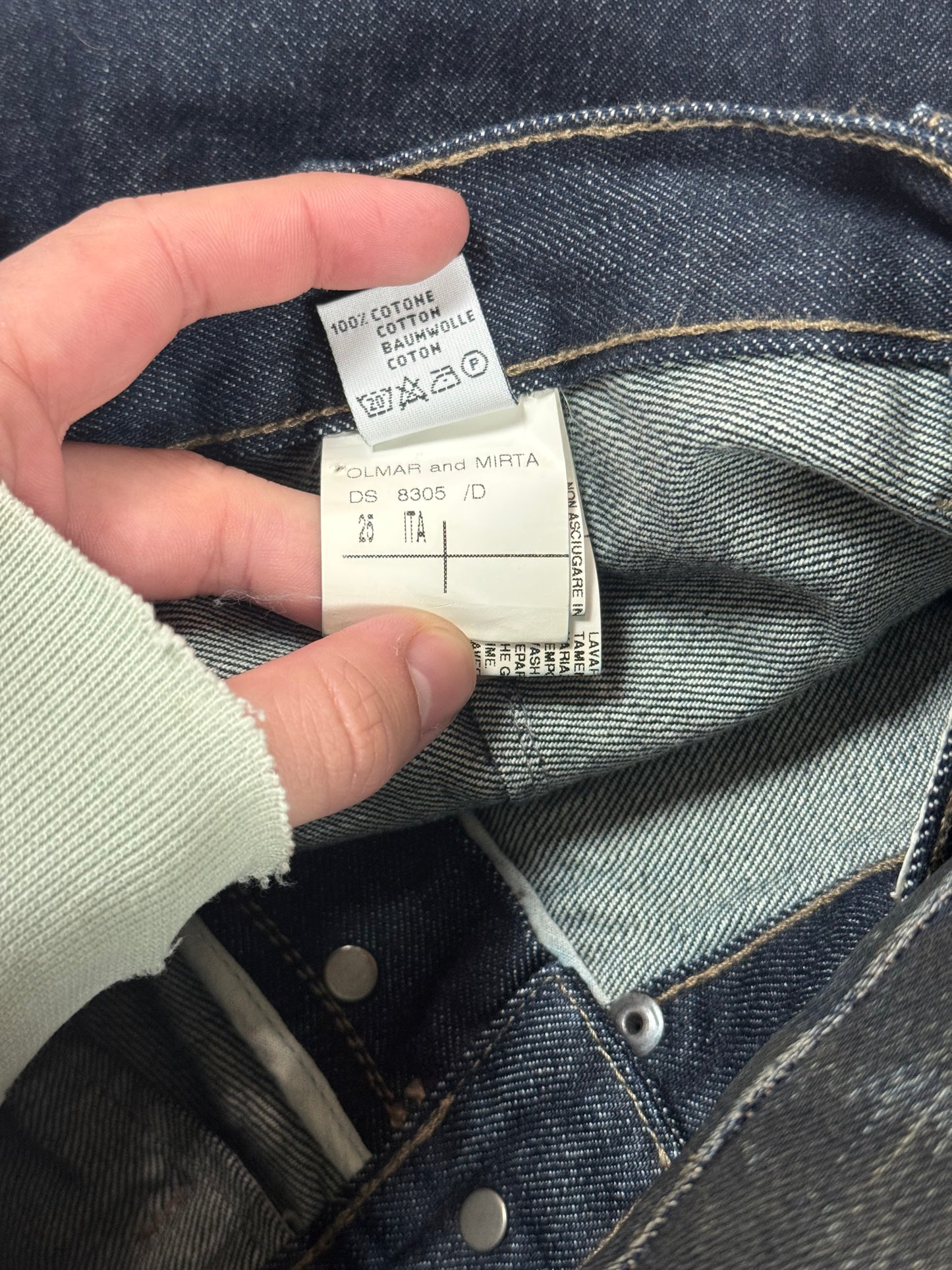 SS07 “Wishbone” Rick Owens Blue Spiral Denim