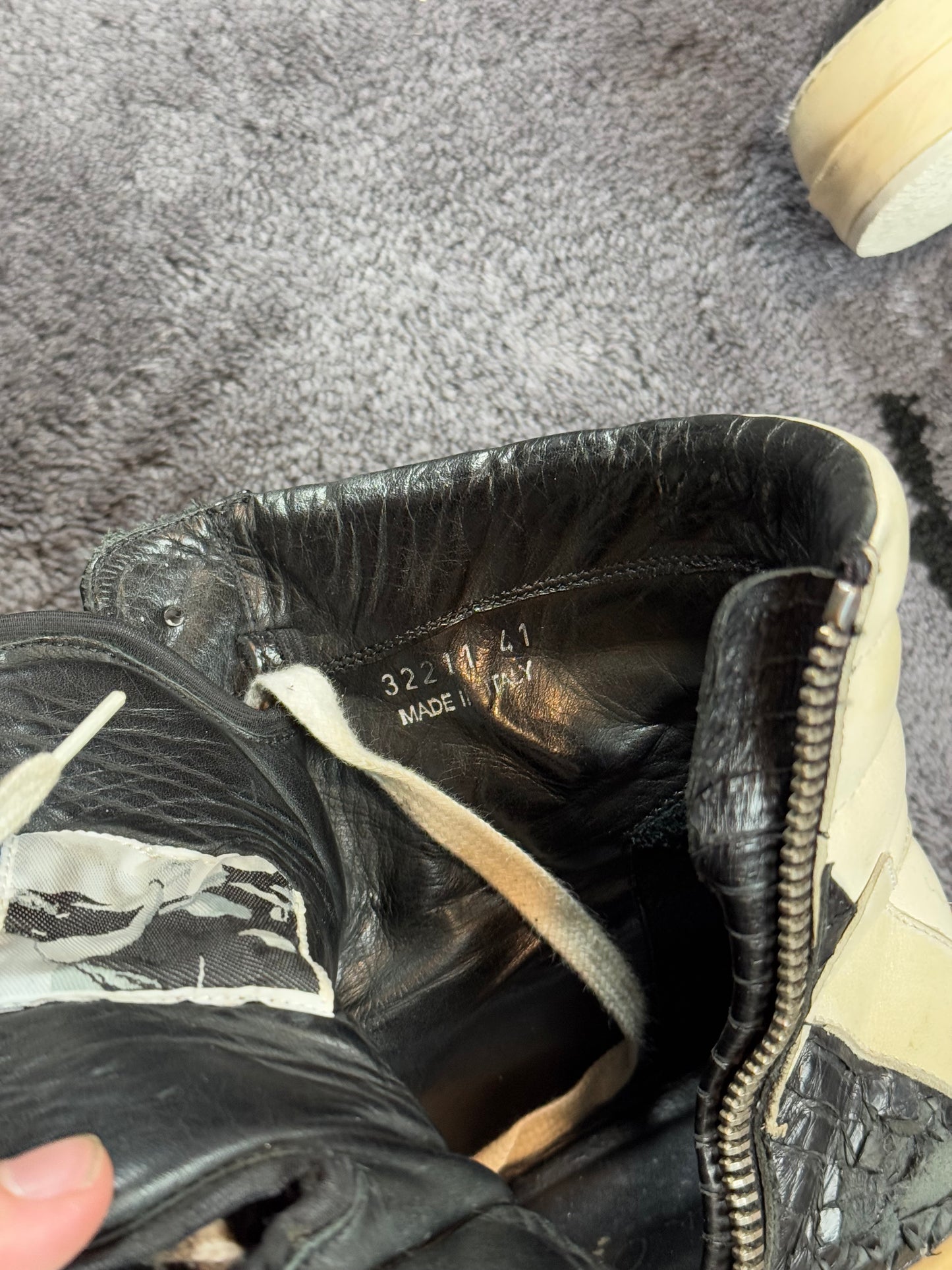 2010 Rick Owens Snakeskin Short Tongue Geobasket