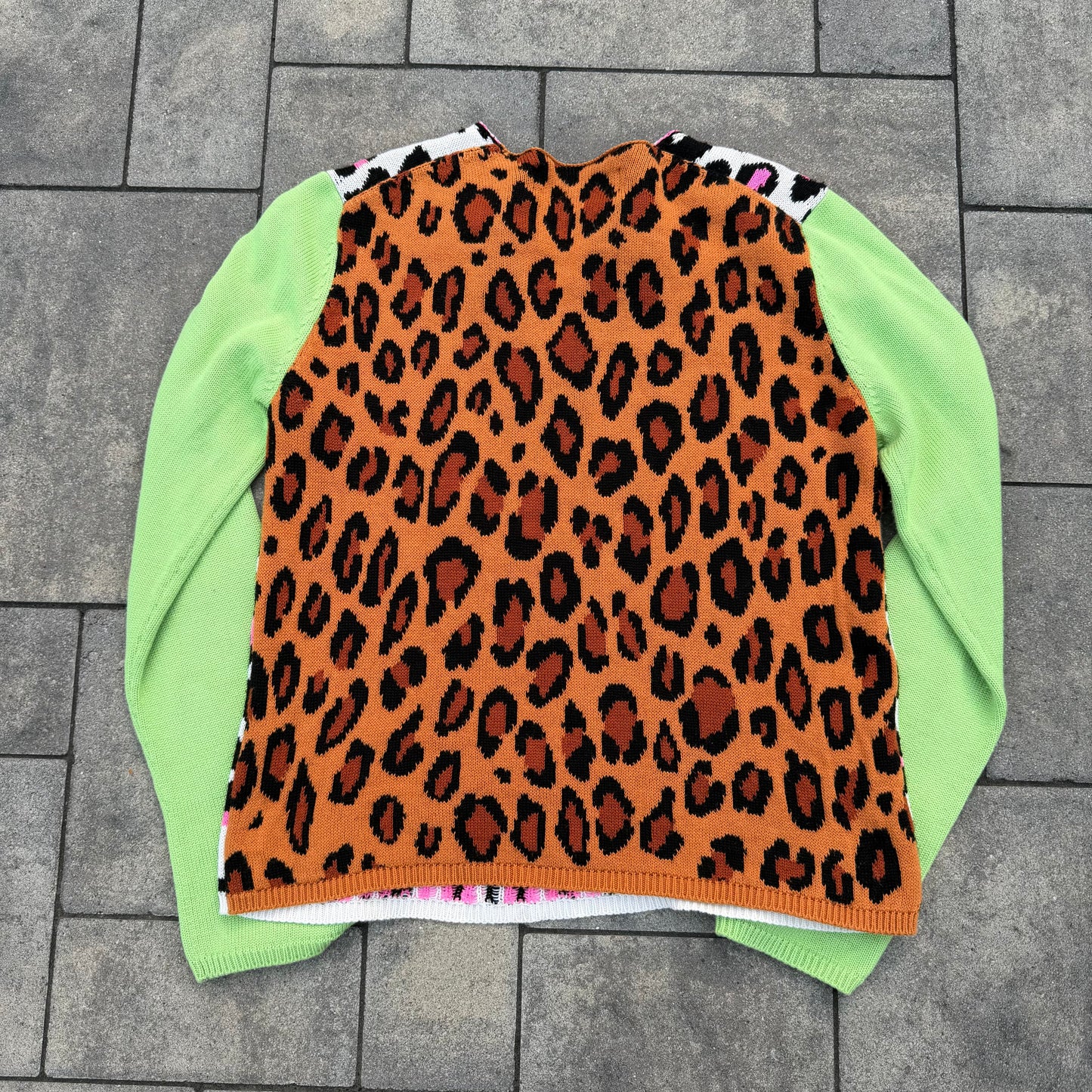 SS18 Comme Des Garcons Pink Leopard Knit