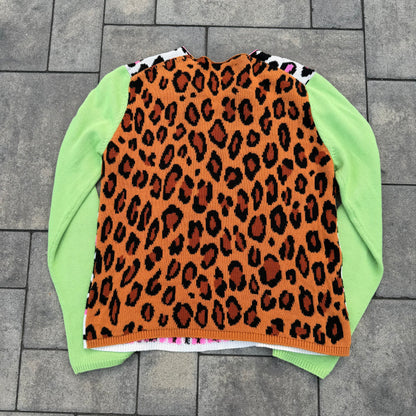 SS18 Comme Des Garcons Pink Leopard Knit