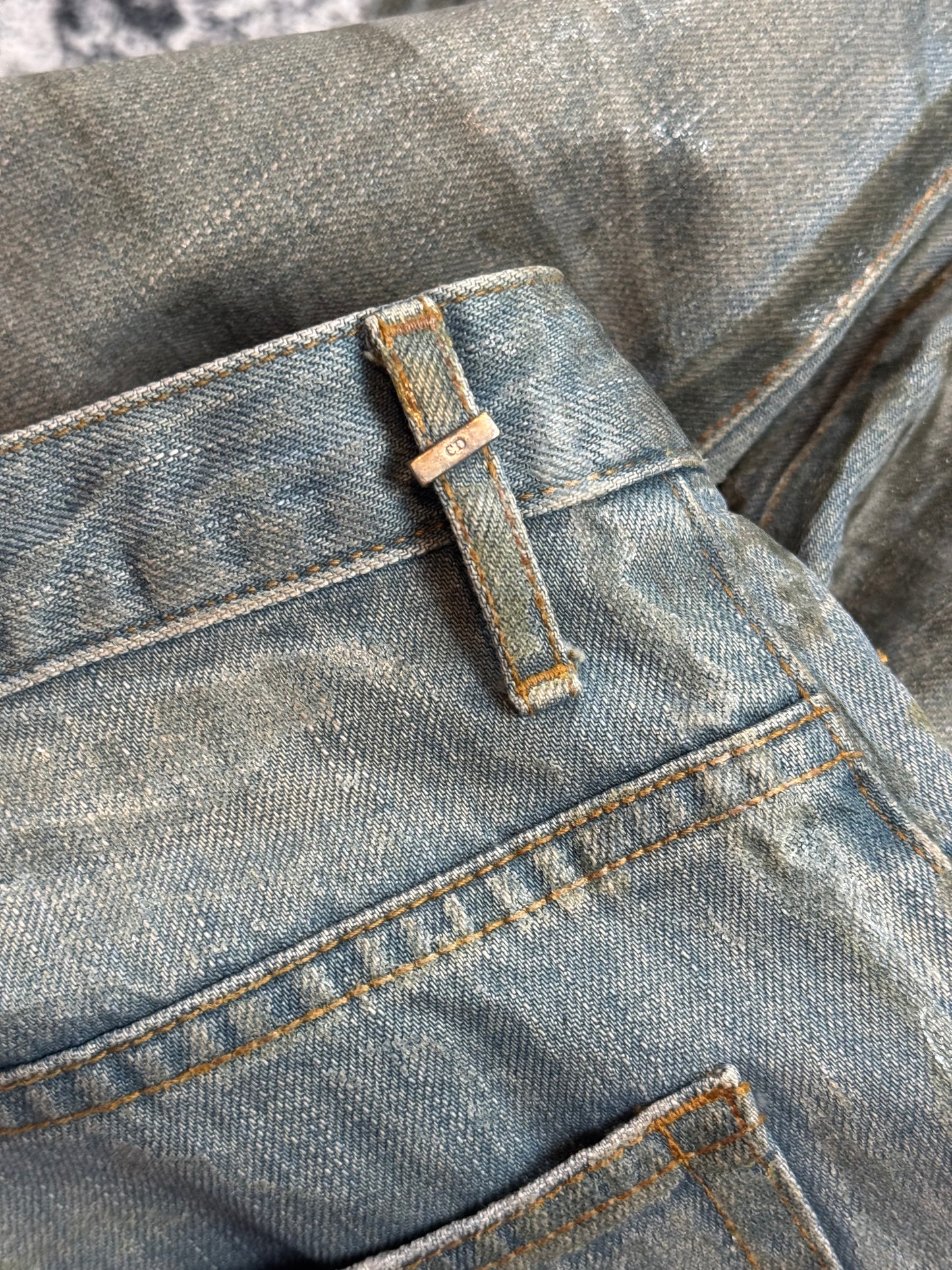 SS04 Dior Homme Waxed Bleu Clair Ice Denim