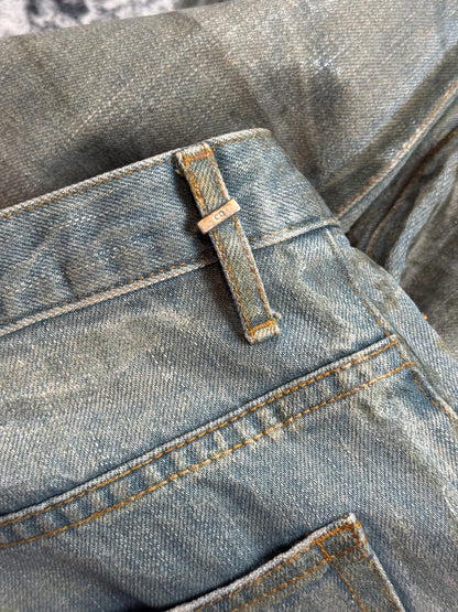 SS04 Dior Homme Waxed Bleu Clair Ice Denim