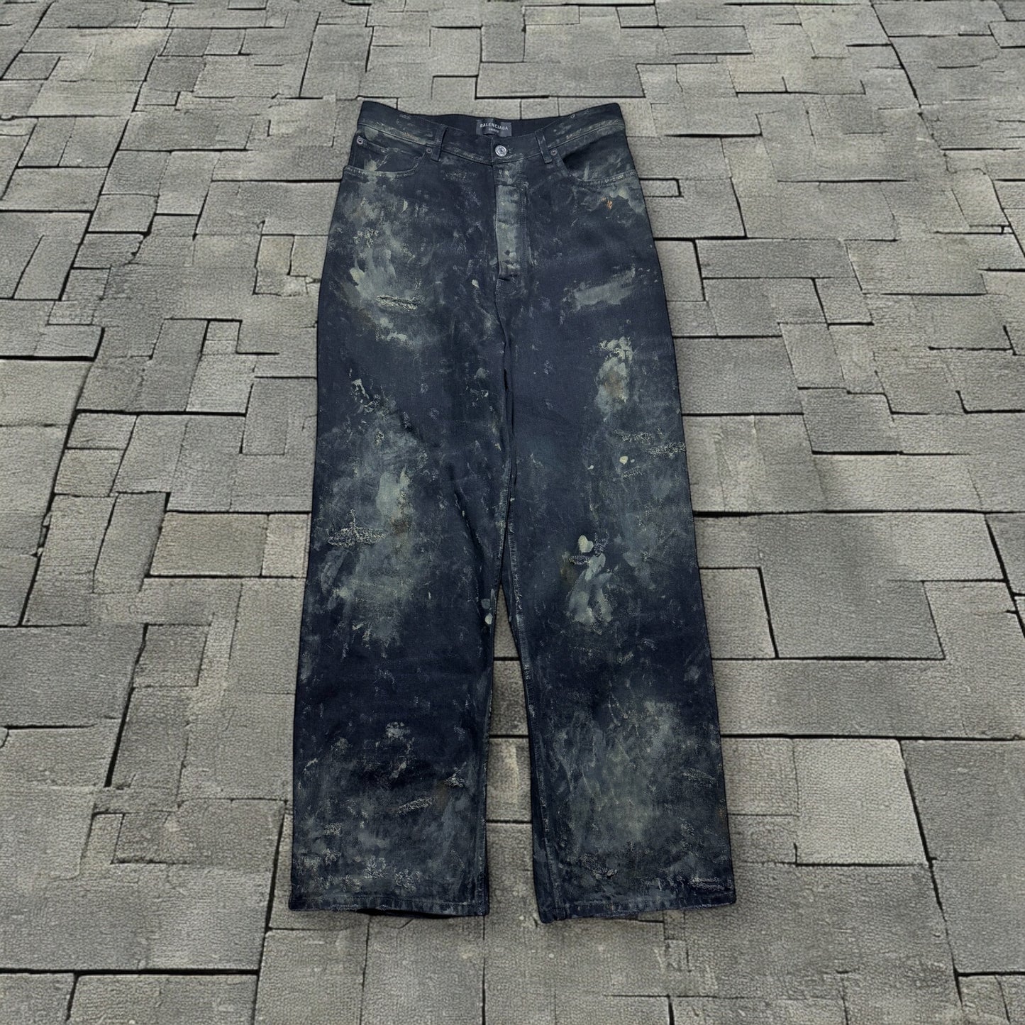 Balenciaga Super Destroyed Muddy Denim