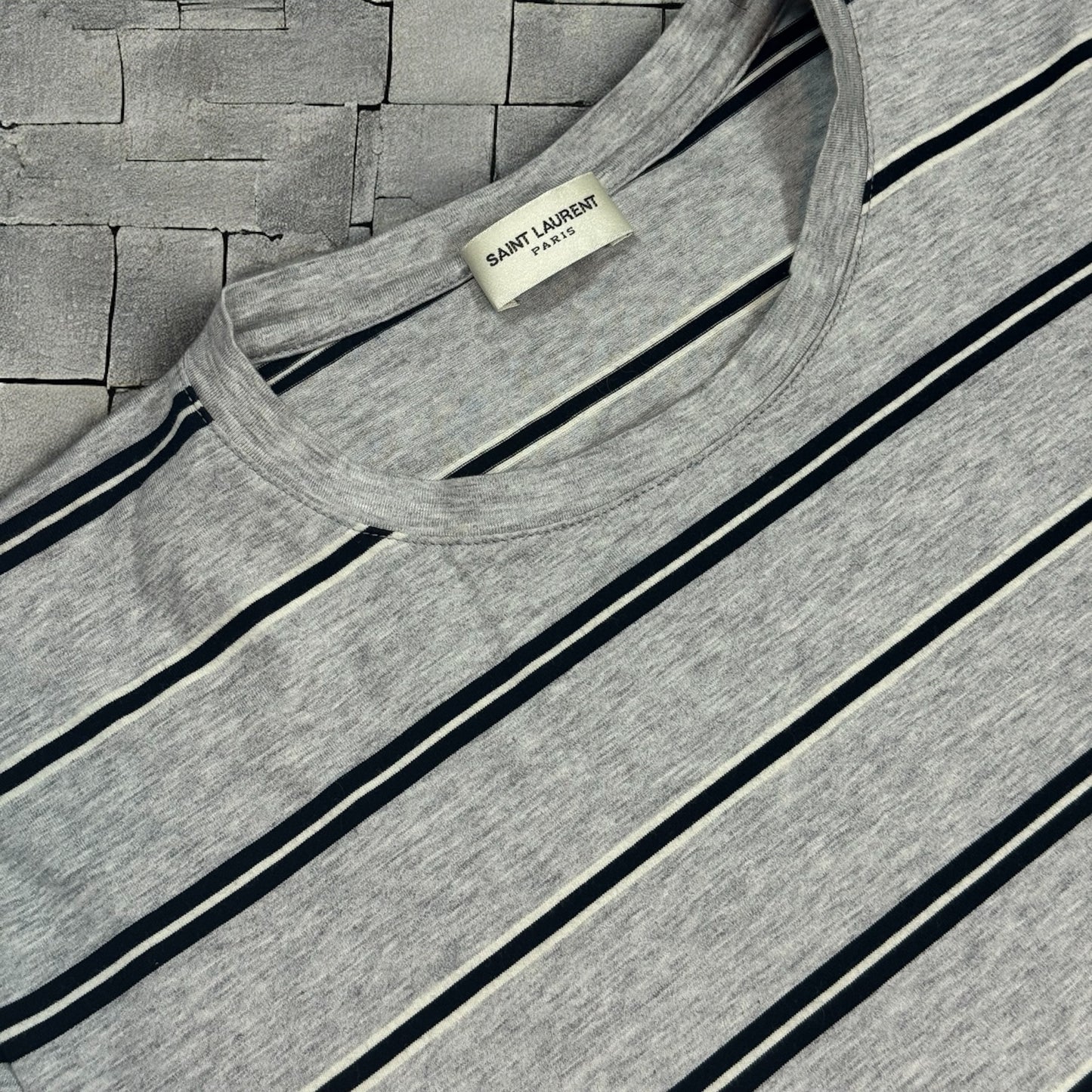 Saint Laurent Paris Striped Tee