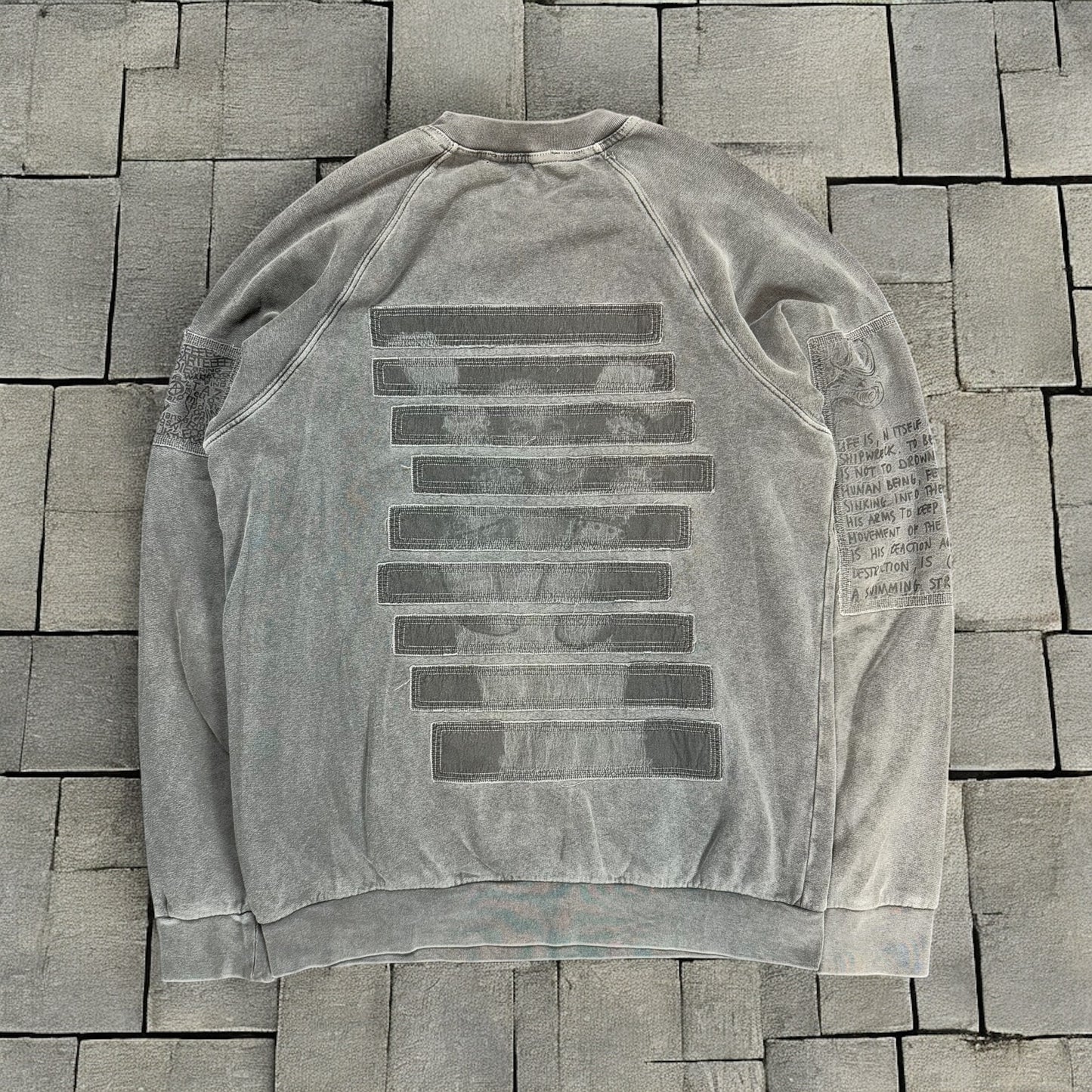 AW04 Raf Simons “Waves” Patches Crewneck