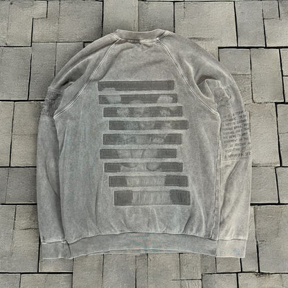 AW04 Raf Simons “Waves” Patches Crewneck