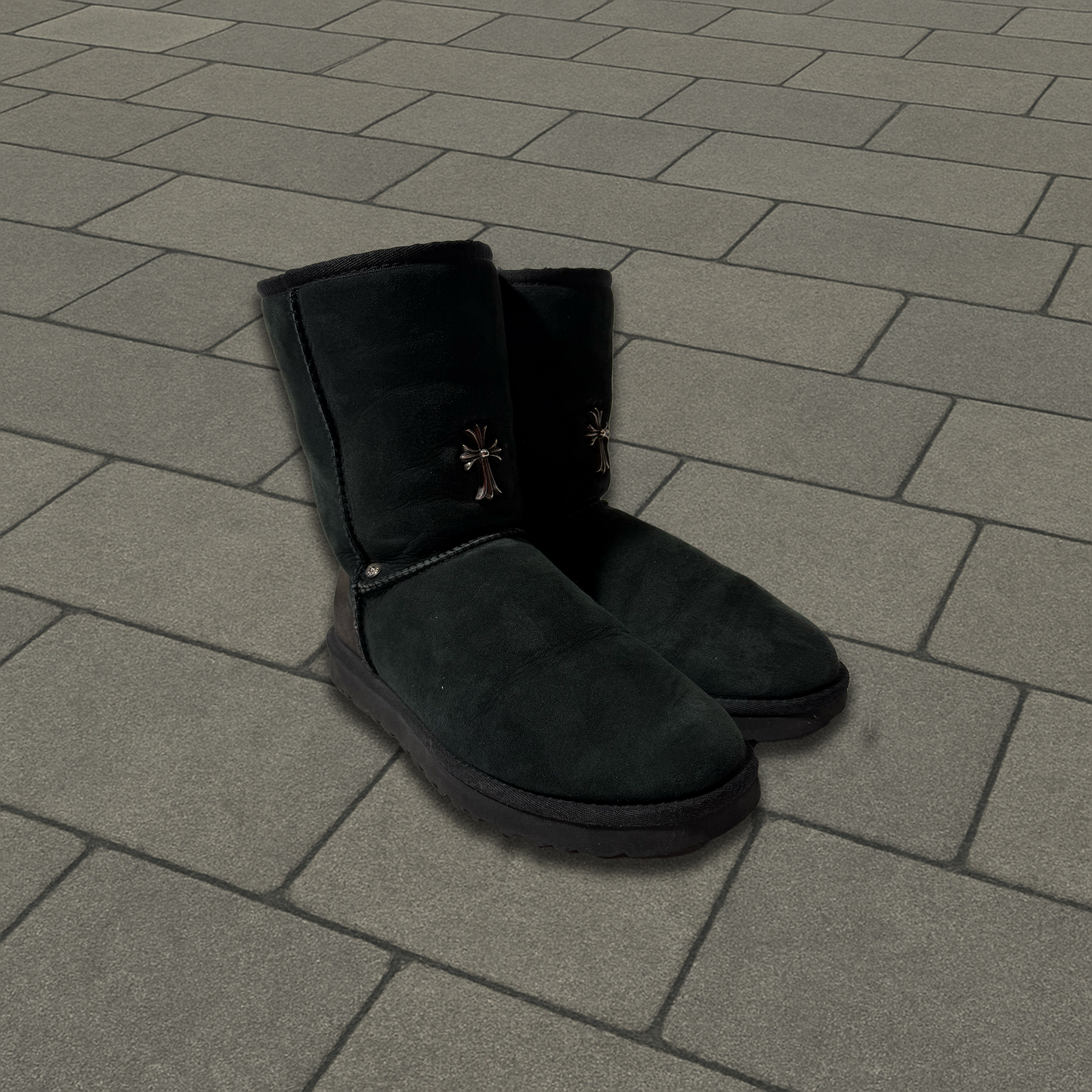 Chrome Hearts Black Cross Ugg Boots