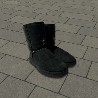 Chrome Hearts Black Cross Ugg Boots