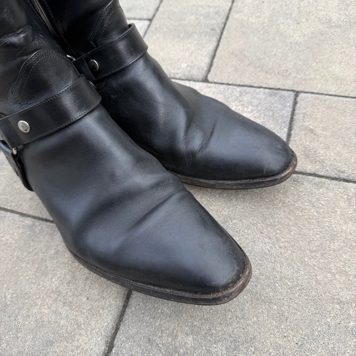 Saint Laurent Paris Black Wyatt Boot
