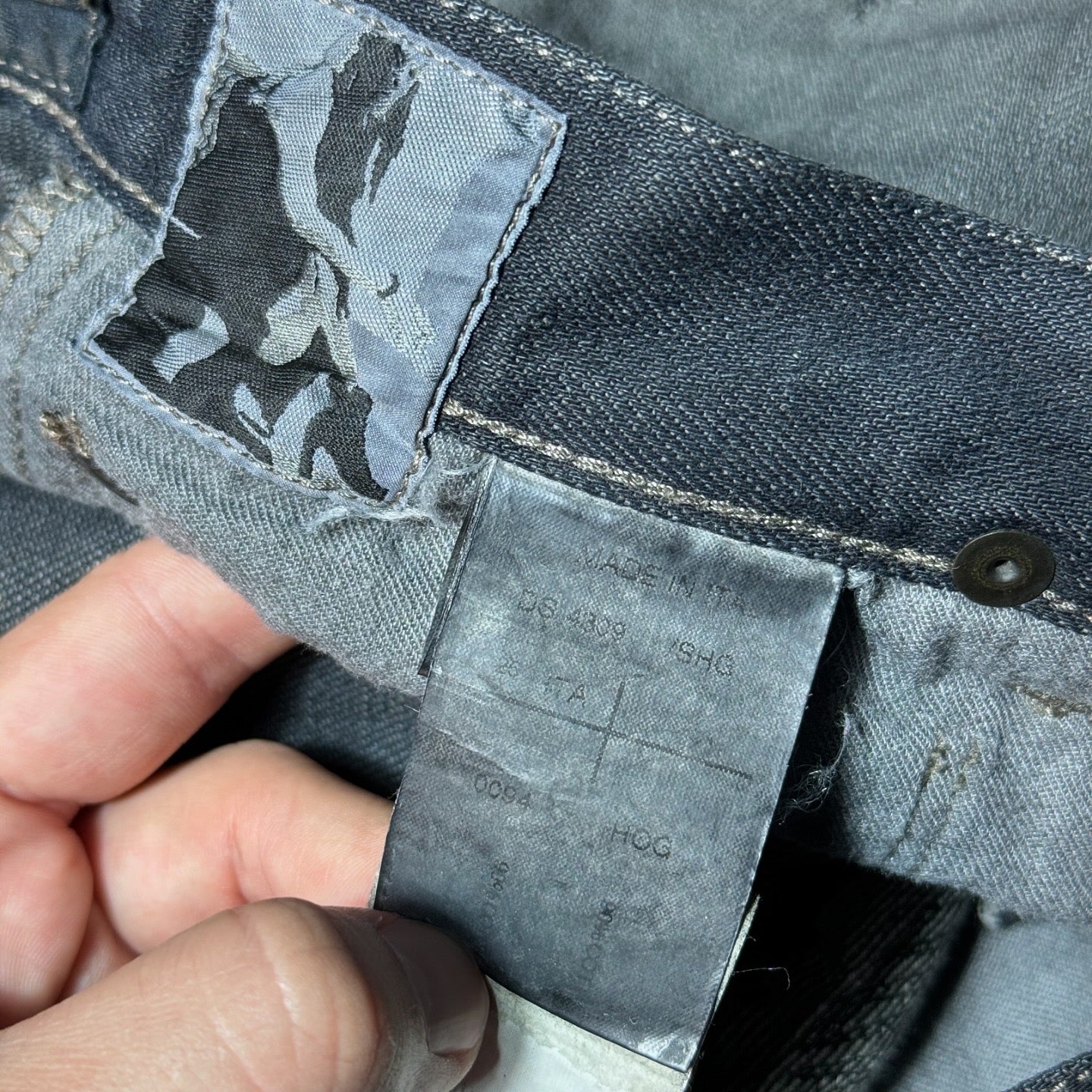 SS09 Rick Owens “Strutter” Hog Wash Banana Cut Denim