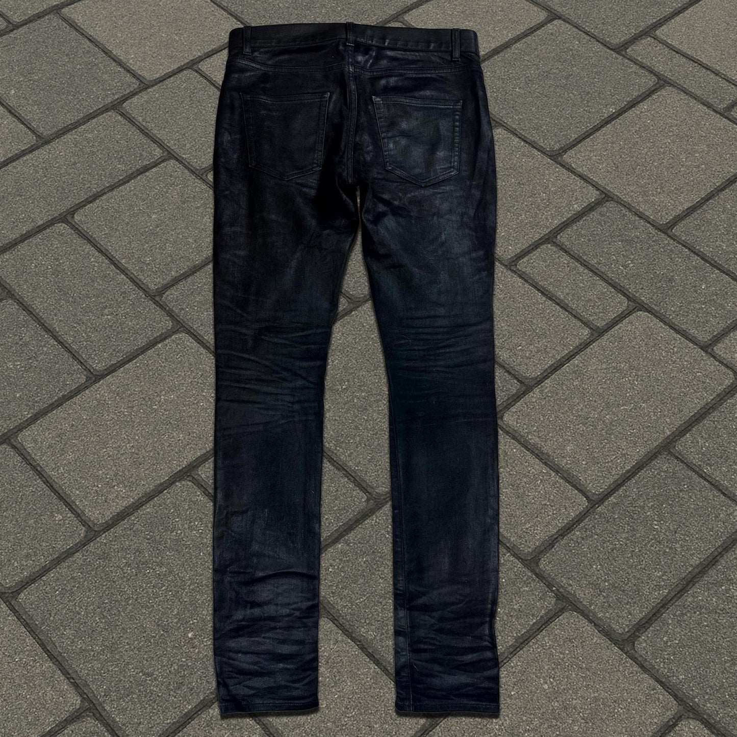 2017 Saint Laurent Paris Black Waxed D02 Denim