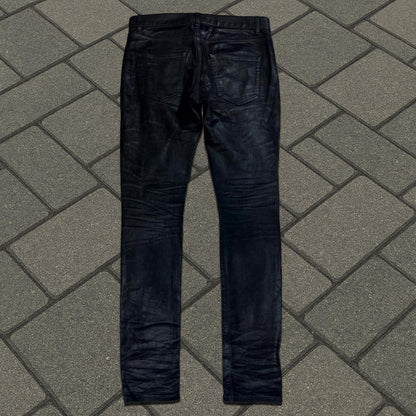 2017 Saint Laurent Paris Black Waxed D02 Denim