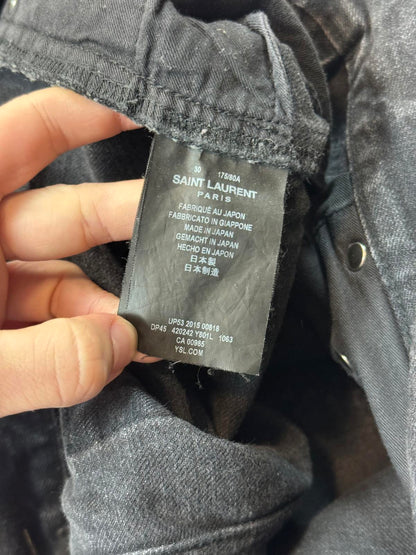 SS16 Saint Laurent Paris Painted Denim