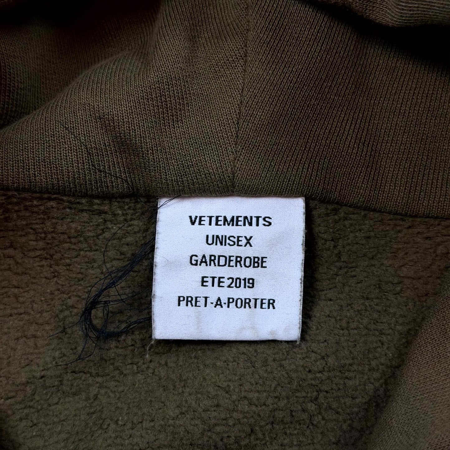 FW19 Vetements Bullet Zip Up Hoodie
