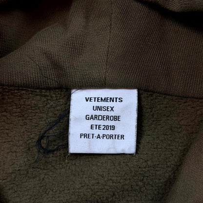 FW19 Vetements Bullet Zip Up Hoodie
