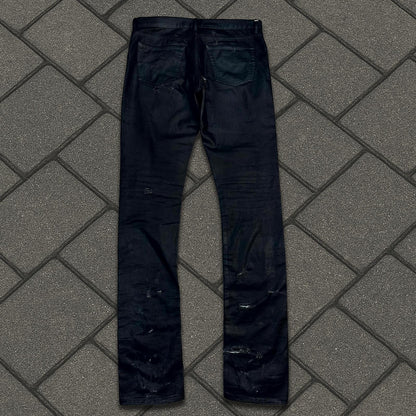 SS04 Dior Homme Waxed Strip Denim