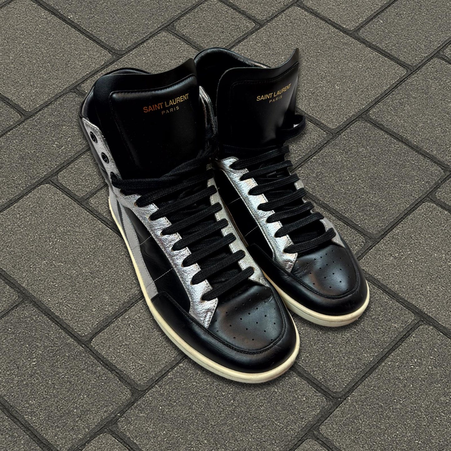 Saint Laurent Paris Silver Star Sneaker