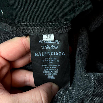 SS18 Balenciaga Black Convertible Denim