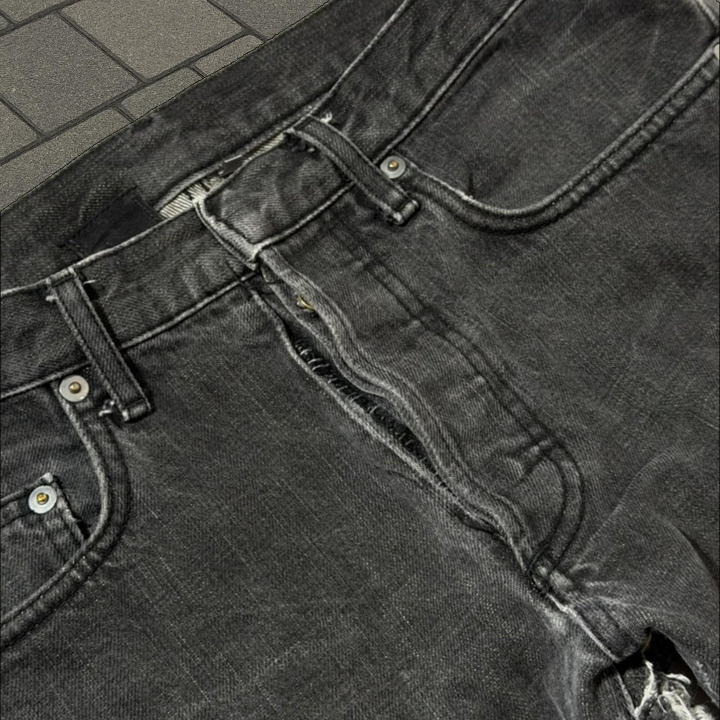 AW04 Dior Homme Grey Clawmark Denim