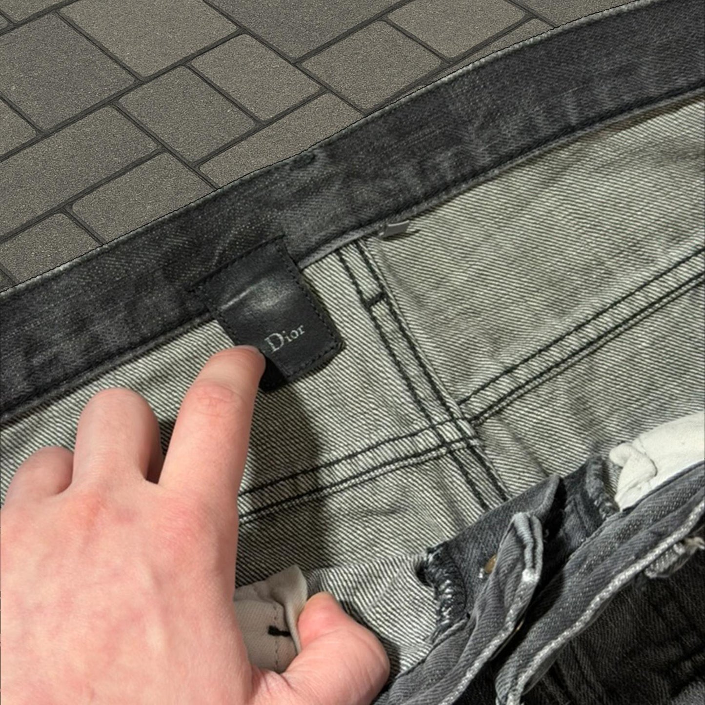 AW04 Dior Homme Grey Clawmark Denim