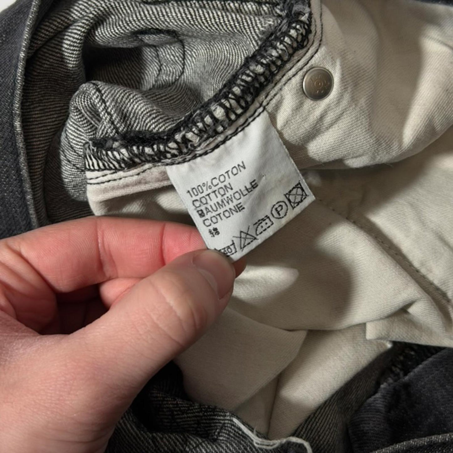 AW04 Dior Homme Grey Clawmark Denim