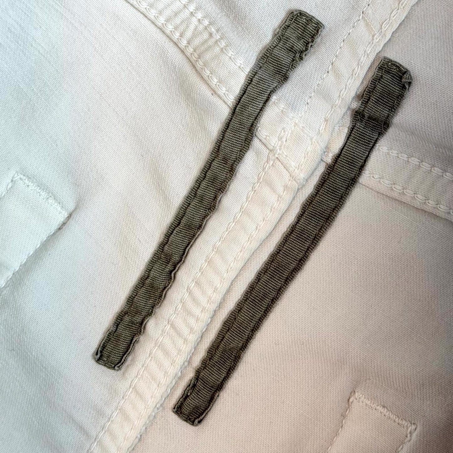 Rick Owens DRKSHDW Slashed White Detroit Cut Denim