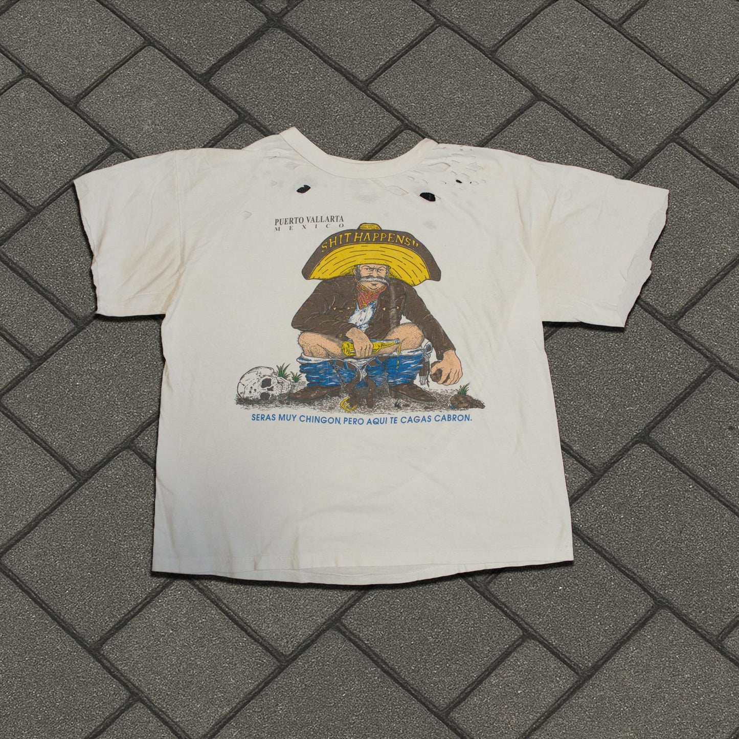 Vintage Sh*t Happens Thrashed Tee