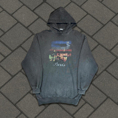 FW17 Balenciaga Paris Oversized Skyline Hoodie