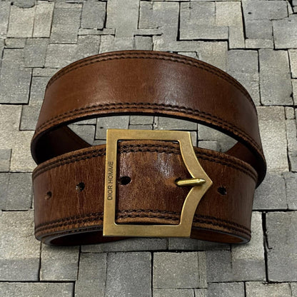 SS05 Dior Homme Brown D-Point Belt
