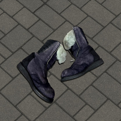 FW11 Rick Owens 'Limo' Shearling Mohawk Boots