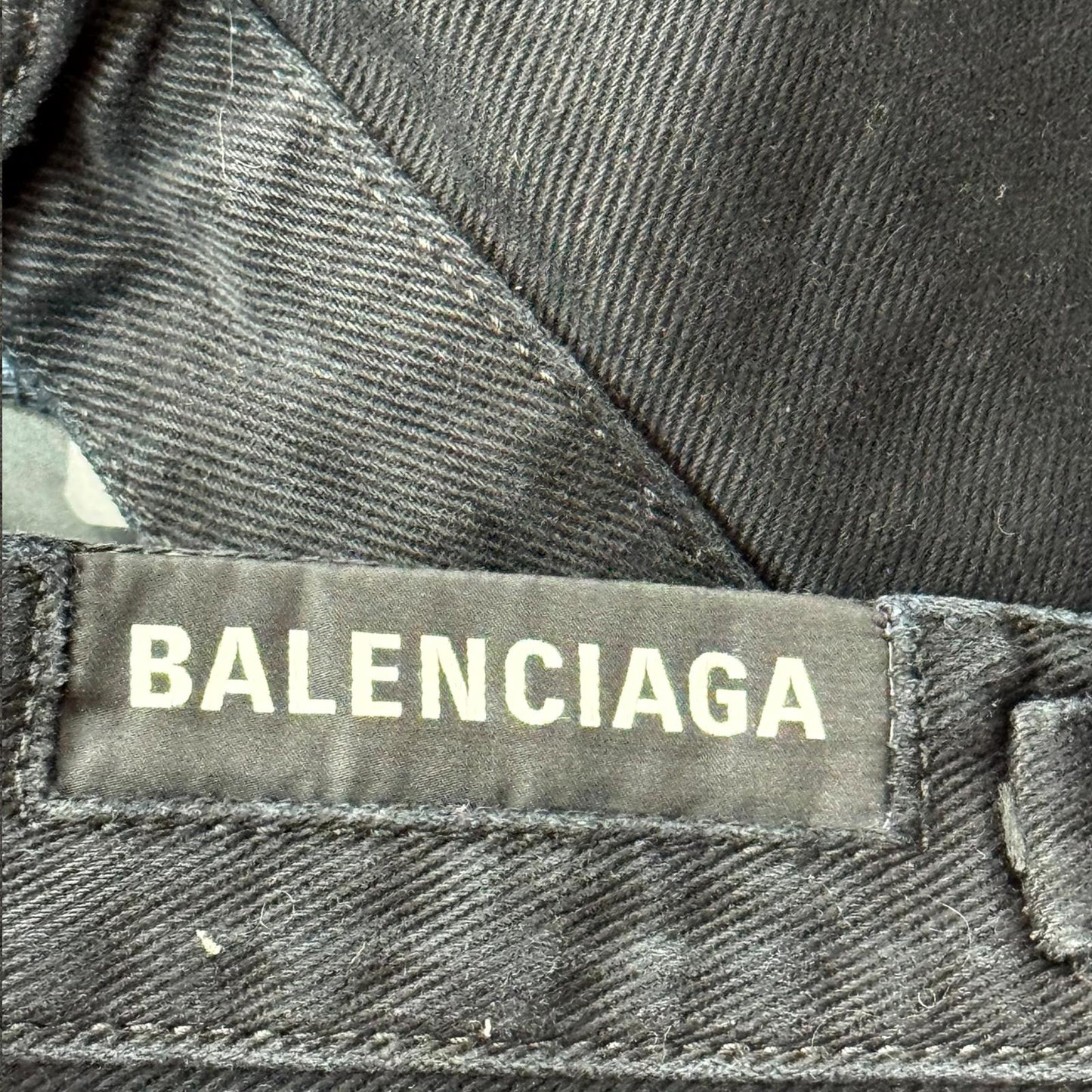 SS23 Balenciaga Black Wide Leg Denim