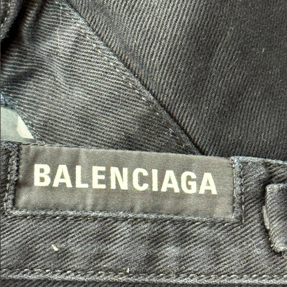 SS23 Balenciaga Black Wide Leg Denim
