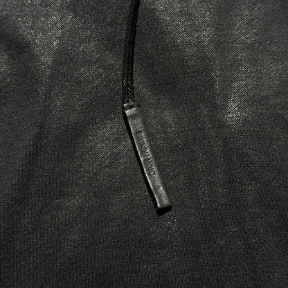 AW03 Dior Homme Black Waxed Luster Hoodie