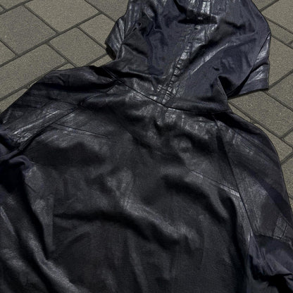 AW03 Dior Homme Black Waxed Luster Hoodie