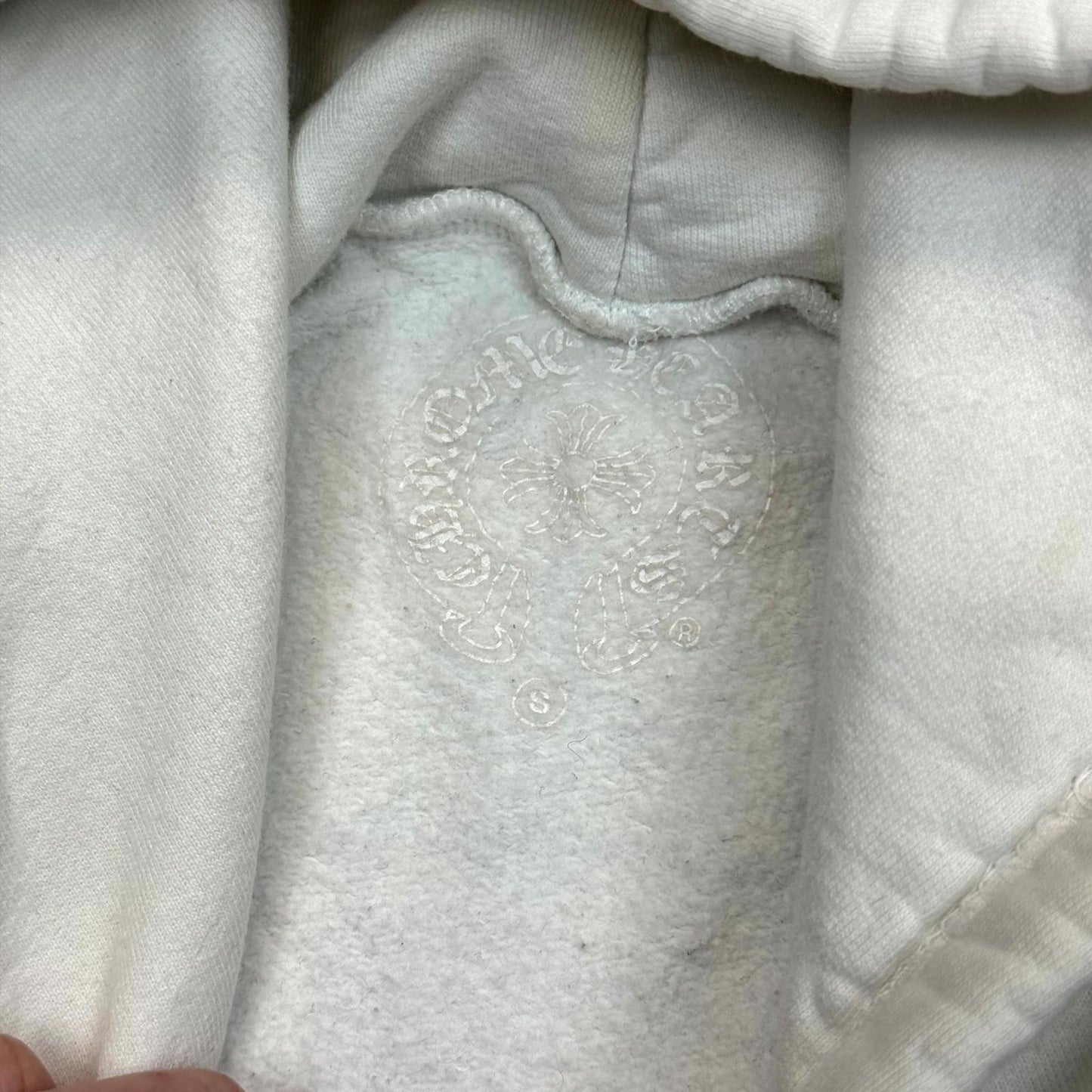 Chrome Hearts White Horseshoe Zip Up Hoodie