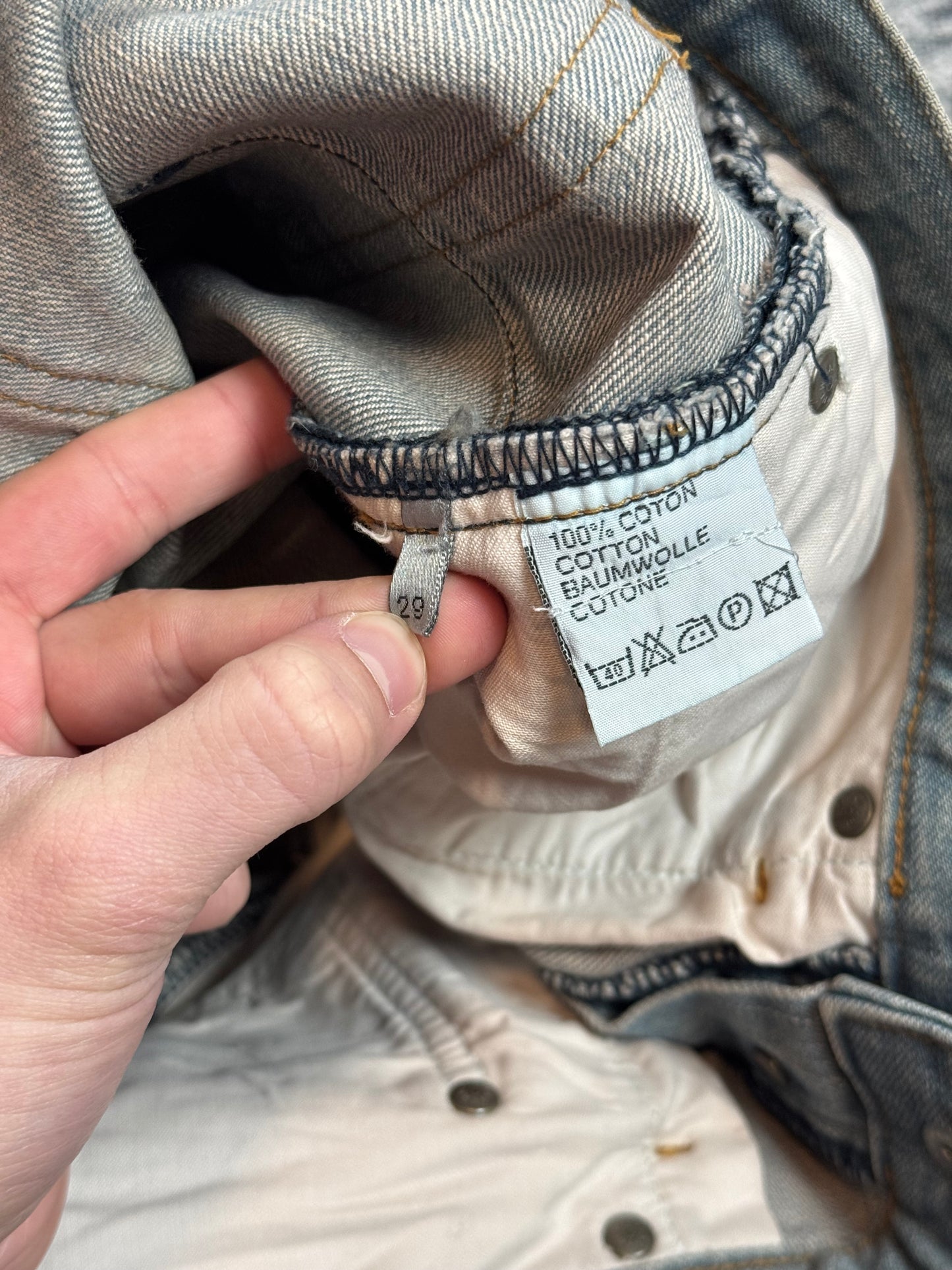 SS04 Dior Homme Waxed Bleu Clair Ice Denim