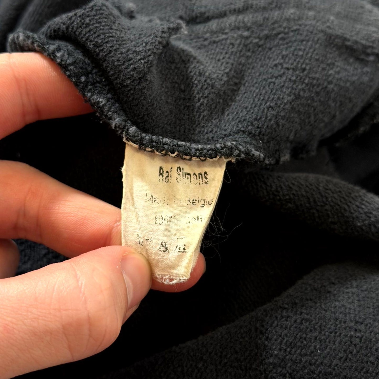 AW02 Raf Simons Black Virginia Creeper Roots Hoodie