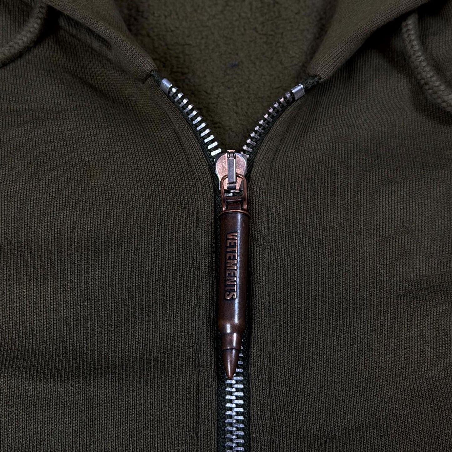 FW19 Vetements Bullet Zip Up Hoodie