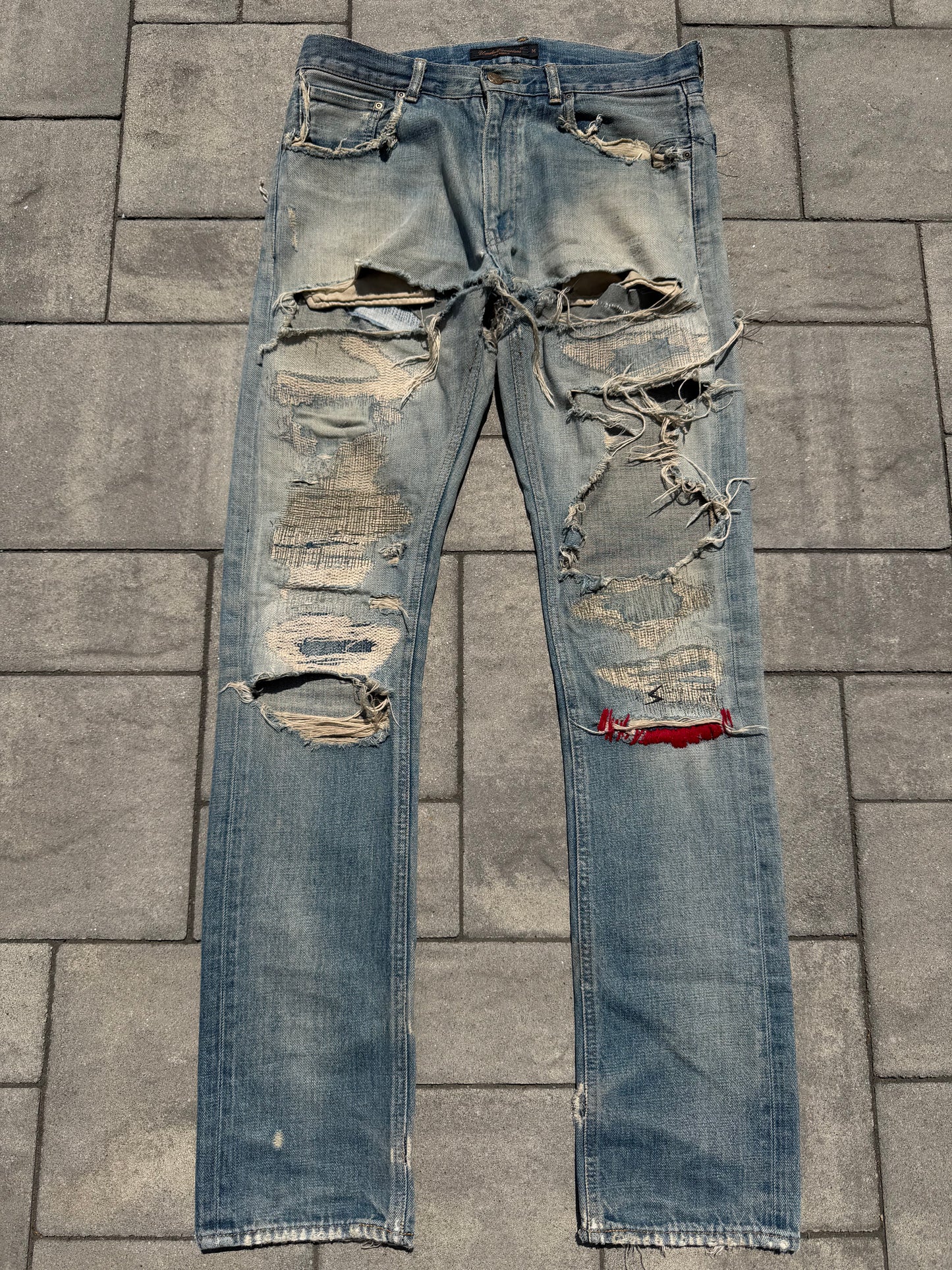 AW04 Undercover Red Yarn 68 Denim