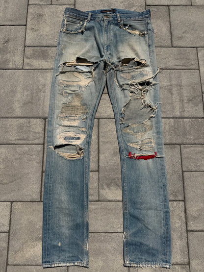 AW04 Undercover Red Yarn 68 Denim