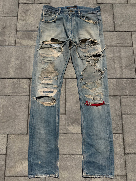 AW04 Undercover Red Yarn 68 Denim