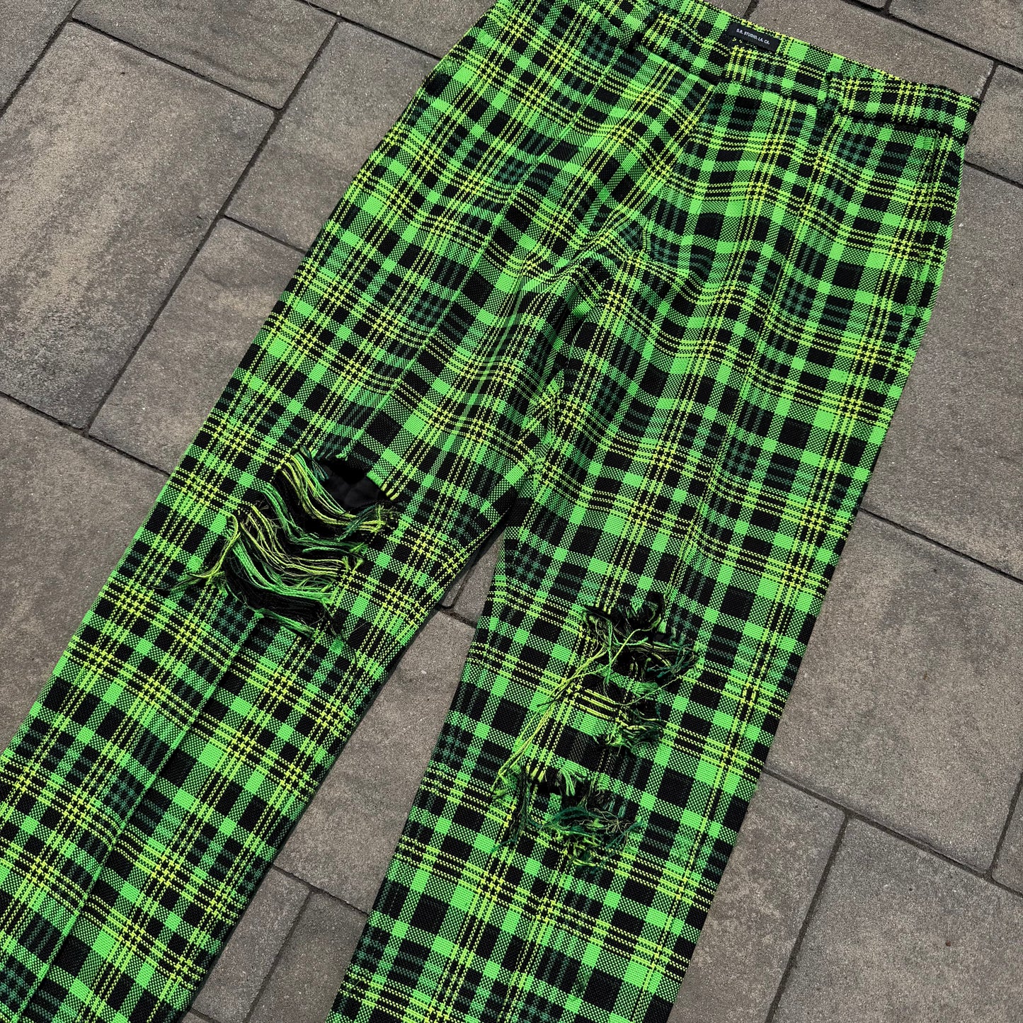 SR Studio Green Plaid Pants