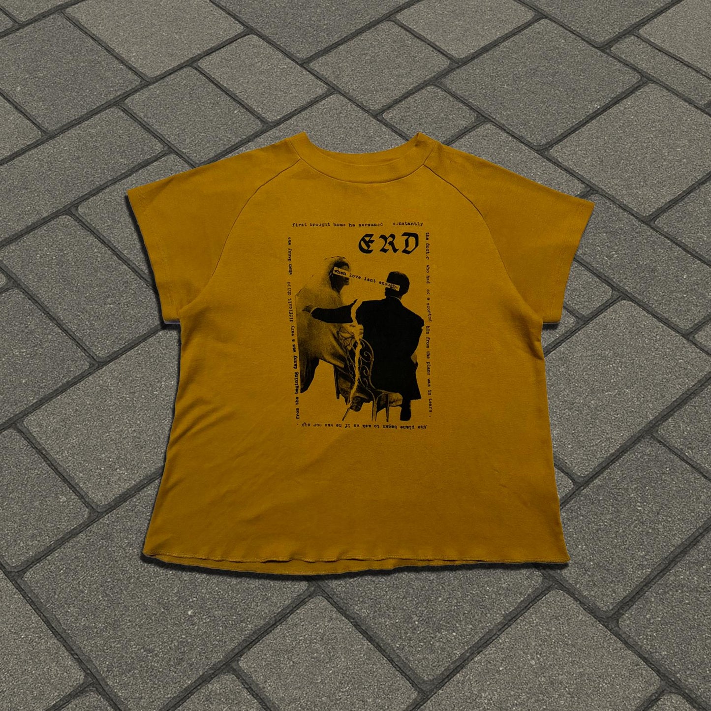 Enfants Riches Deptime 'When Love Isnt Enough' Yellow Raglan Tee Shirt