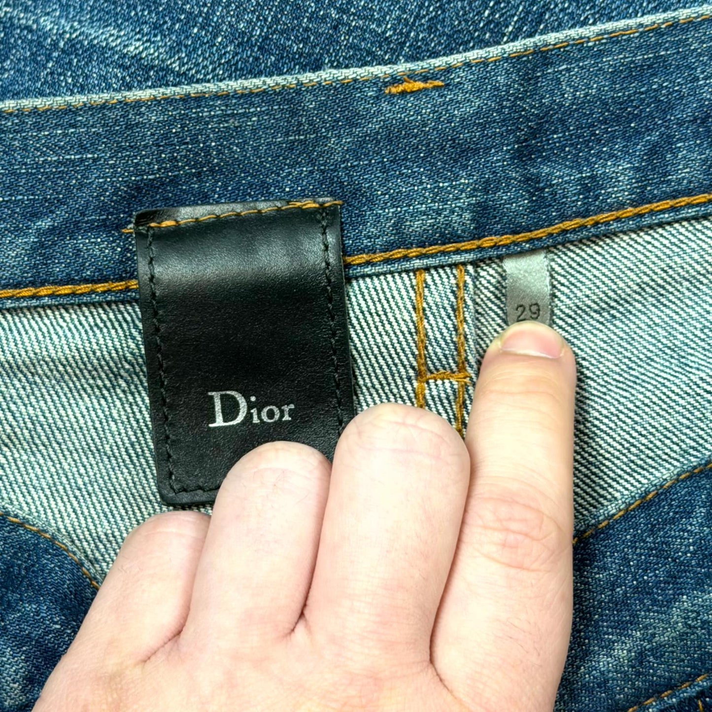 AW05 Dior Homme Blue Clawmark Denim