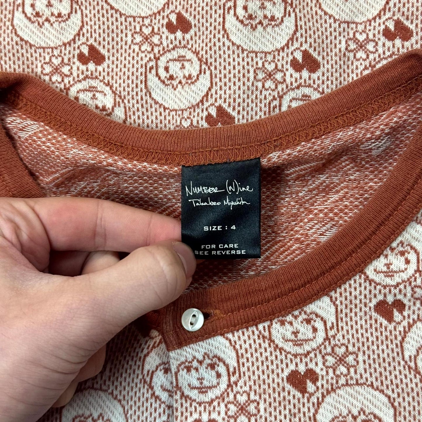 AW03 Number Nine Touch Me Im Sick Pajama Shirt