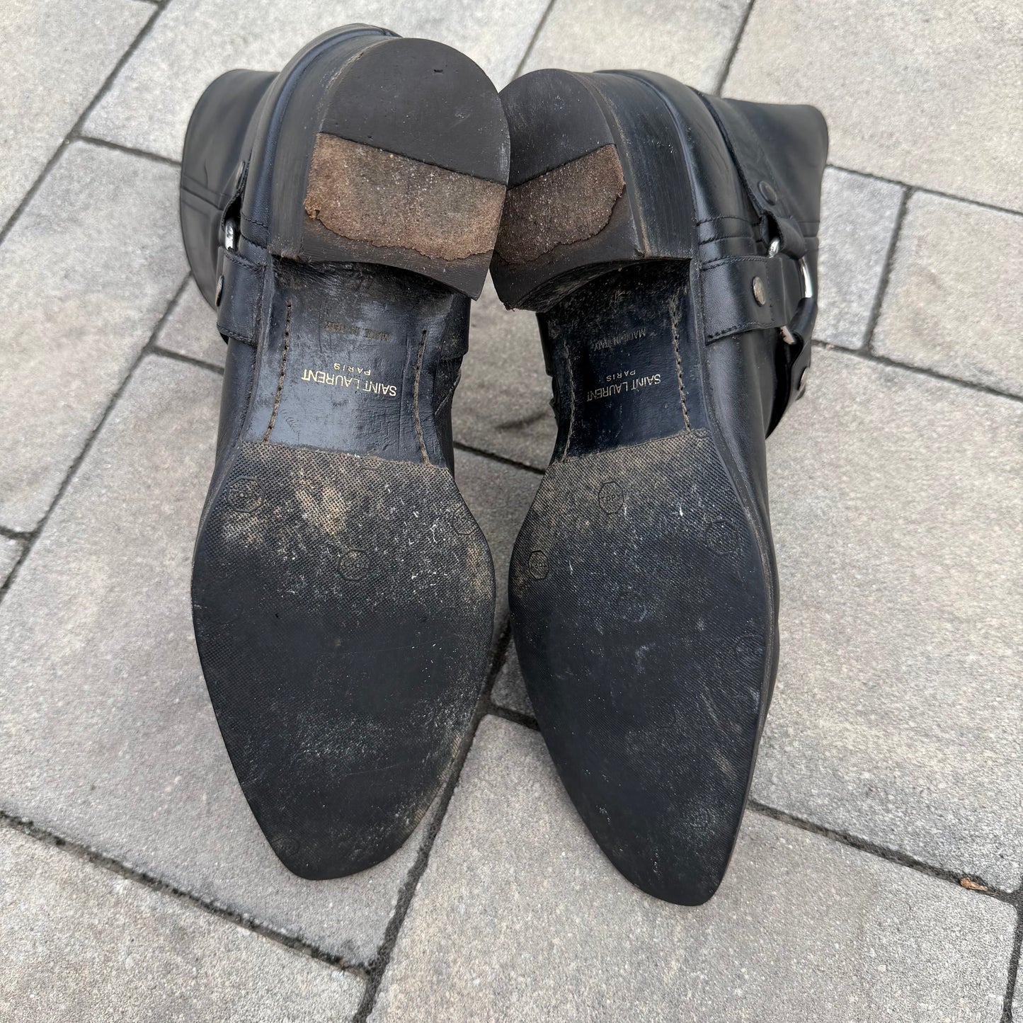 Saint Laurent Paris Black Wyatt Boot
