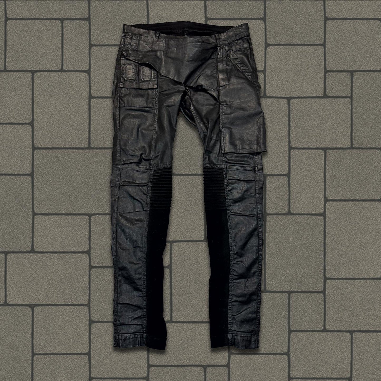 SS16 Rick Owens Waxed Memphis Cut Denim