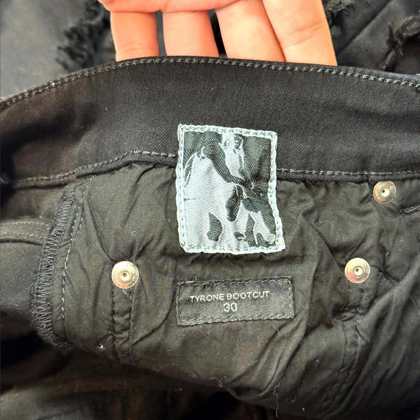 Rick Owens Tyrone Slashed Bootcut Denim