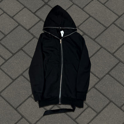Rick Owens Black Gimp Zip Up Hoodie