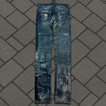 AW04 Dior Homme Blue Waxed Luster Denim
